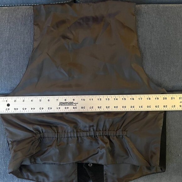 Dual Control VTG Suede Leather Vest Waistcoat Medium Black Western Biker Cowboy - Picture 8 of 8